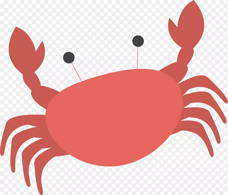 螃蟹剪贴画-红蟹载体