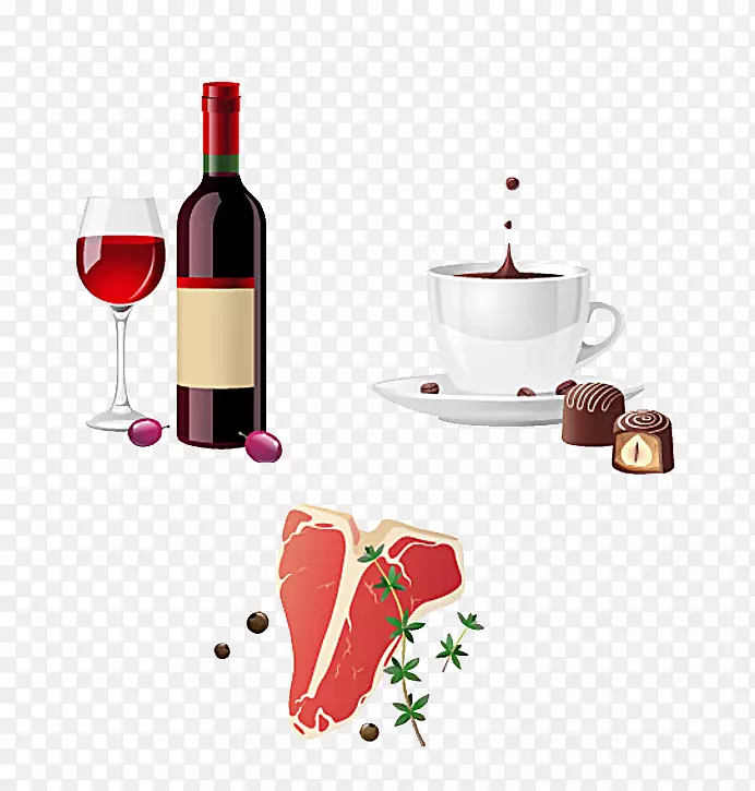 红酒图标-葡萄酒咖啡