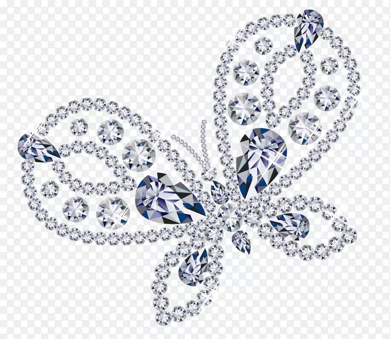 蝴蝶钻石宝石首饰-钻石