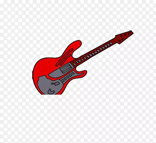 电吉他乐器.红色吉他
