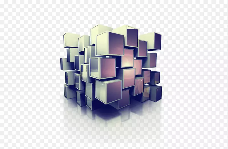 魔方商业公司-创意三维立方体