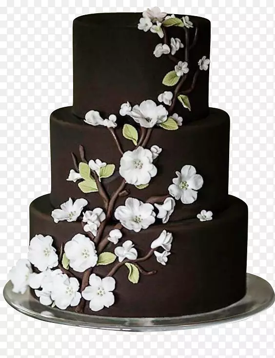 婚礼蛋糕巧克力蛋糕糖衣蛋糕纸片蛋糕茶花巧克力蛋糕