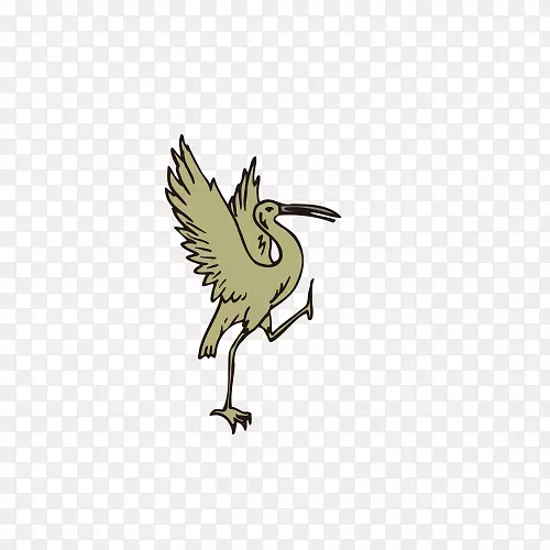 鸟鹤卡通-起重机