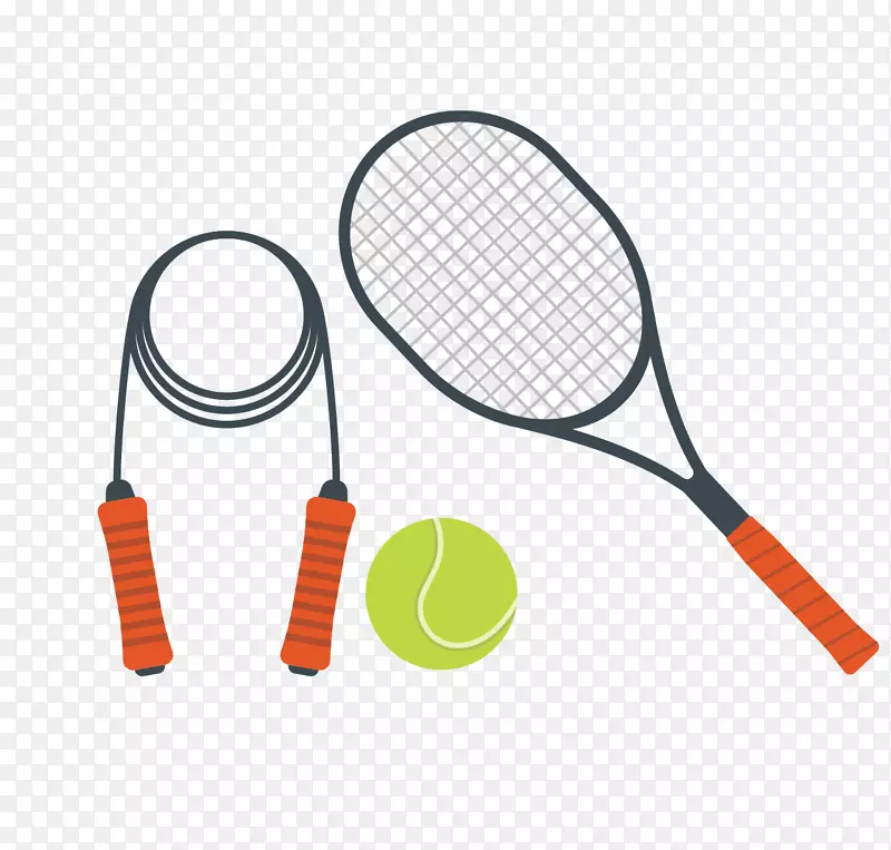 原版6.0双面球拍网球跳绳和网球拍