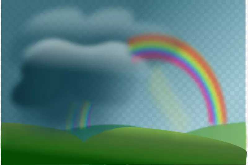 彩虹剪贴画-彩虹图像