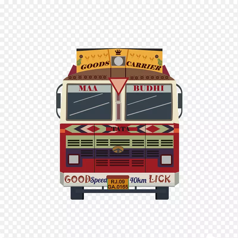 印度公共汽车-印度巴士红风
