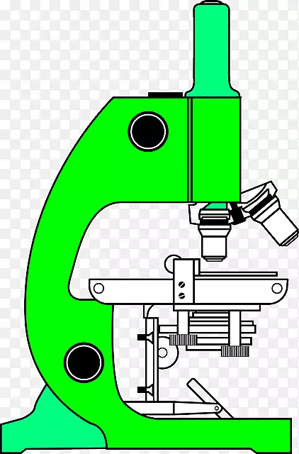 光学显微镜剪辑艺术绿色显微镜