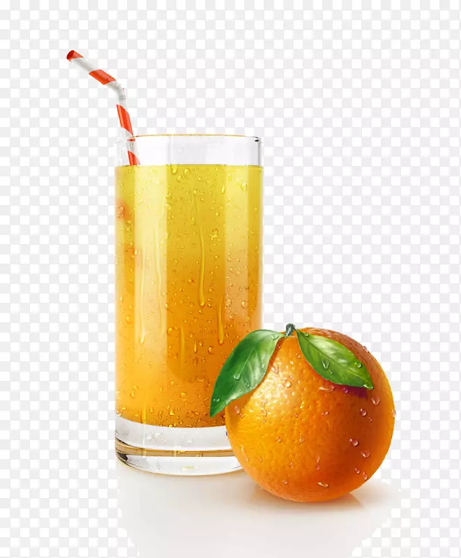橙汁鸡尾酒橙汁饮用稻草果汁