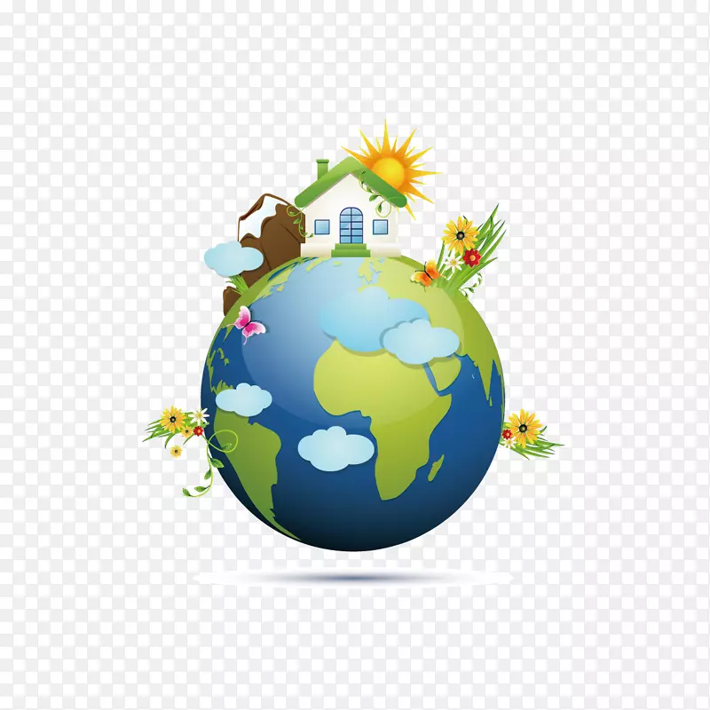 地球版税-免费剪贴画-绿色地球