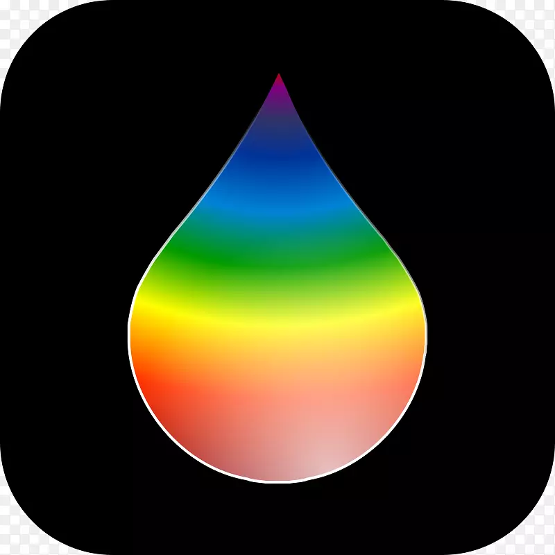 彩虹滴夹艺术-雨滴轮廓