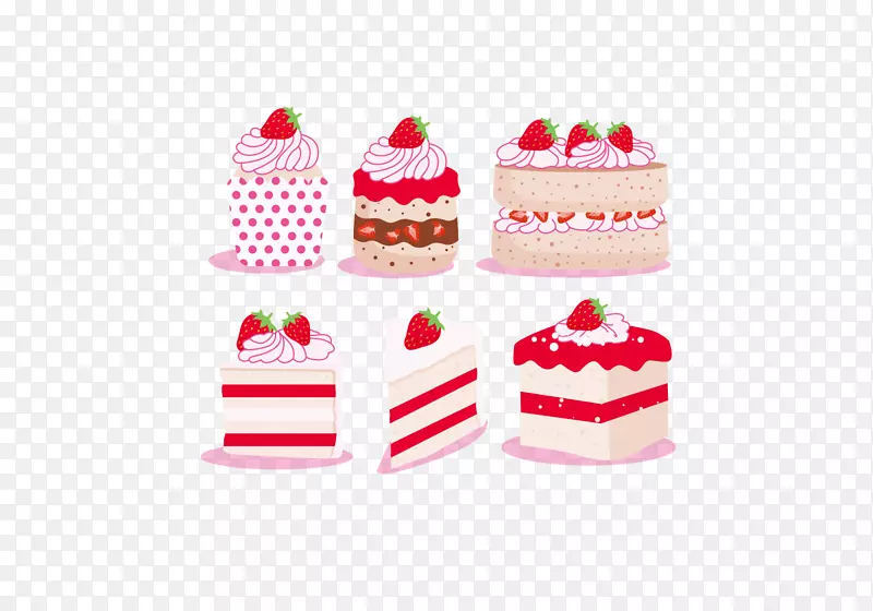 草莓奶油蛋糕馅生日蛋糕糖霜草莓纸杯蛋糕