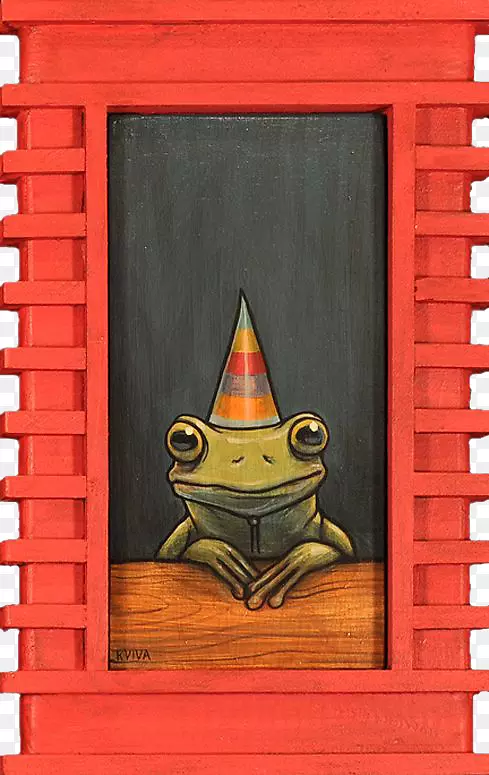 青蛙和蟾蜍一起画艺术青蛙