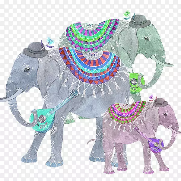 泰国大象手绘泰国象