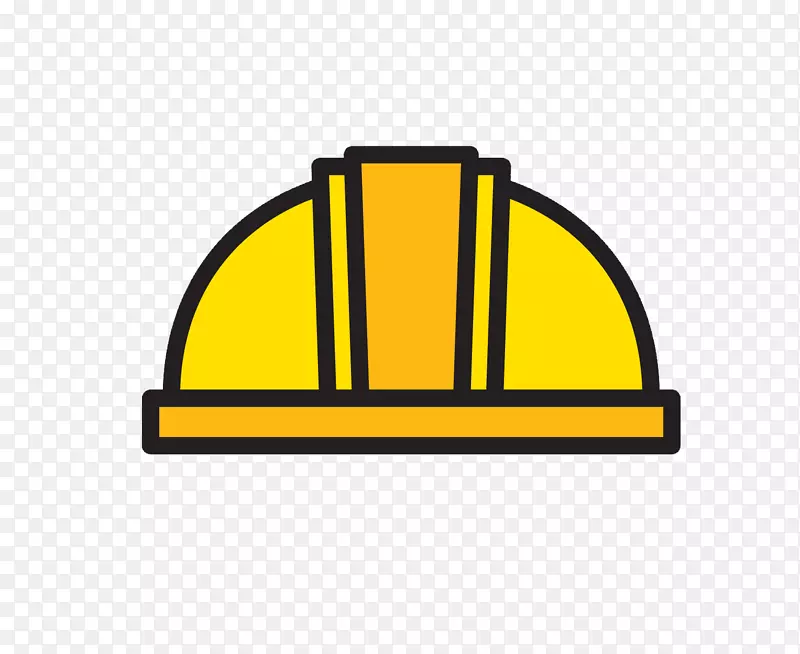 安全帽黄色建筑工程图标-黄色建筑头盔