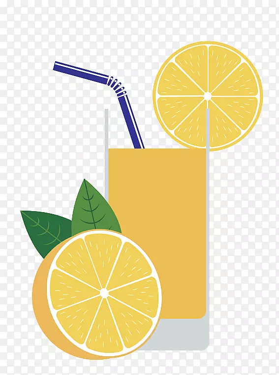 橙汁软饮料橙汁饮料柠檬水.平风橙汁软饮料插图