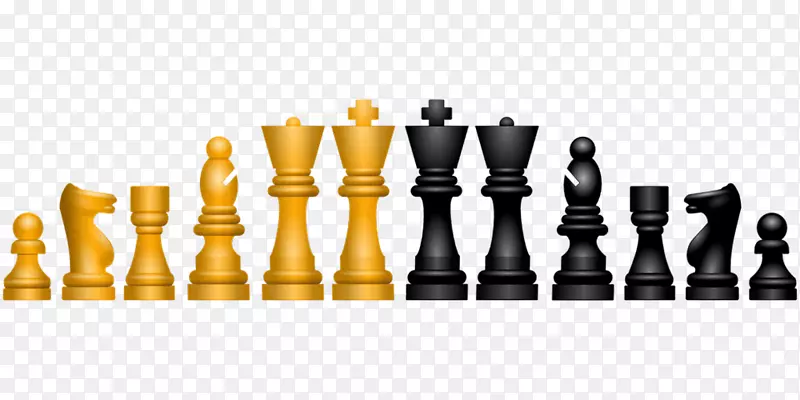 棋子棋盘主教夹艺术飞行国际象棋游戏黑色黄色