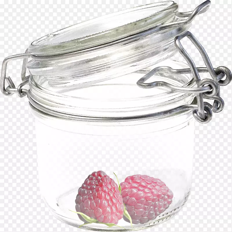 玻璃瓶透明和半透明-草莓罐