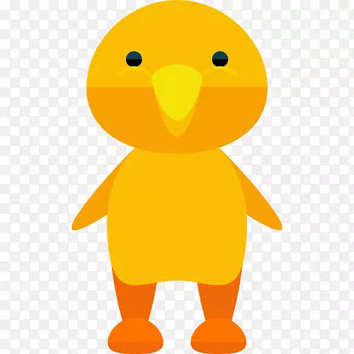 可伸缩图形剪辑艺术-可爱的黄色小鸭子