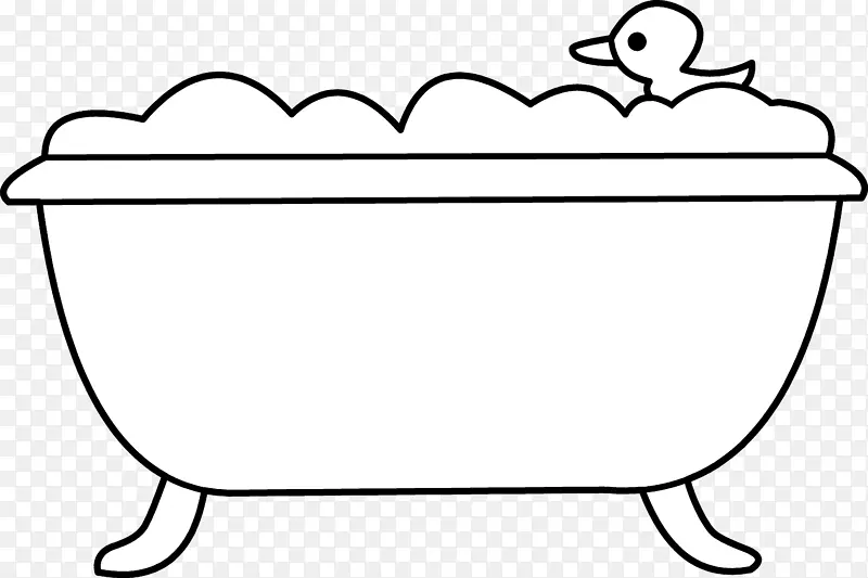 浴缸浴室泡泡浴缸夹艺术浴缸剪贴画