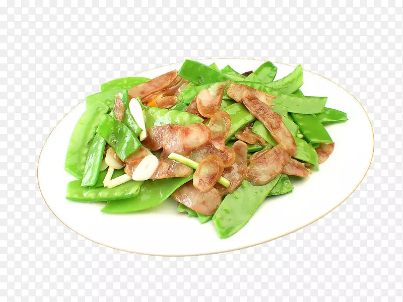 雪豌豆，菠菜沙拉，广东菜，素菜，炒菜-雪豆