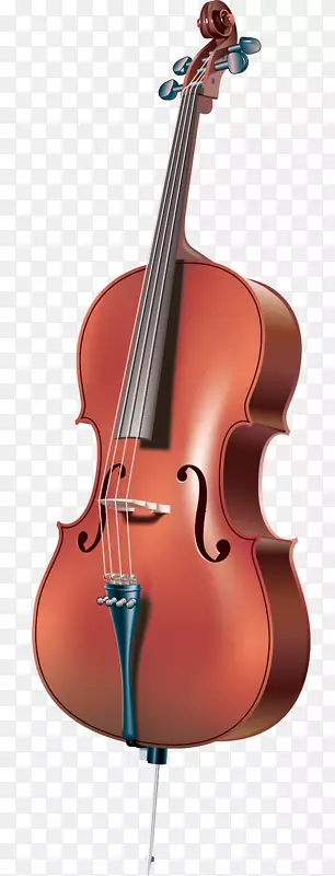 大提琴图标-逼真的小提琴