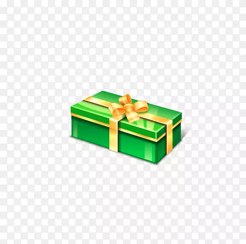 礼品盒绿色图标-绿色礼品盒