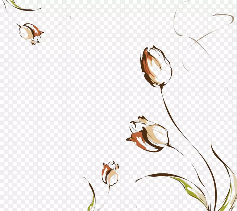 郁金香花-郁金香卡通版图片材料