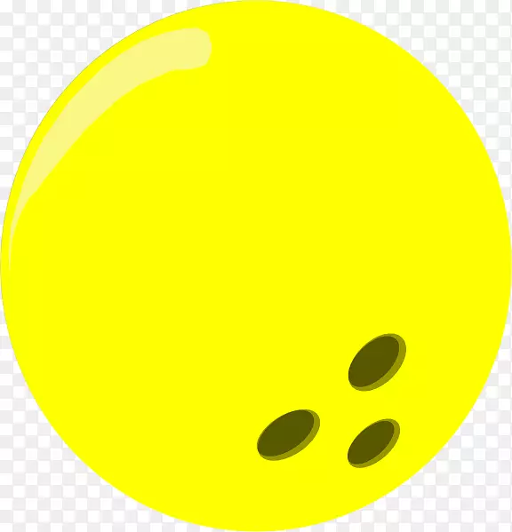 笑脸圈黄色区域角-保龄球图像