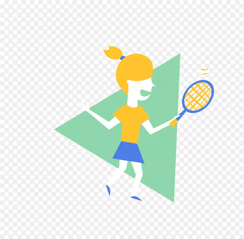 2016年夏季奥运会里约热内卢剪贴画-卡通羽毛球运动员
