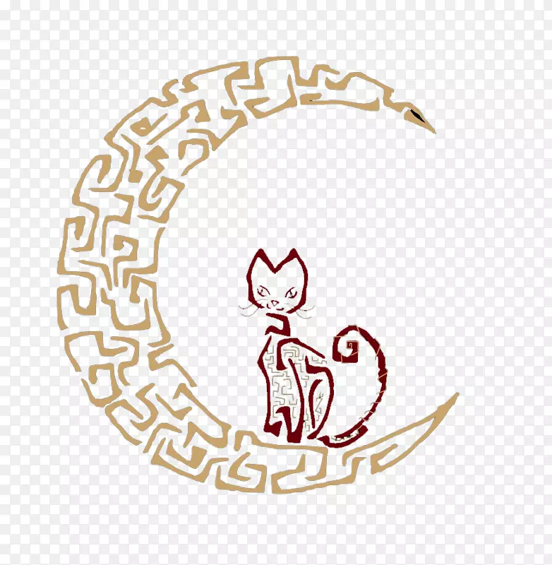 Sphynx猫夹艺术-月亮小猫遮荫