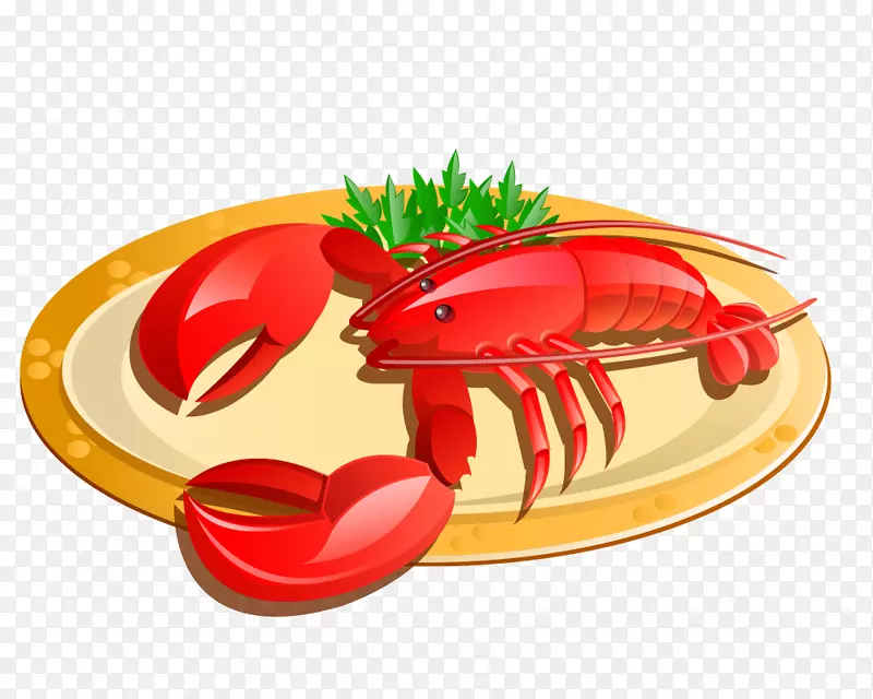 龙虾蟹海鲜夹艺术-美味龙虾