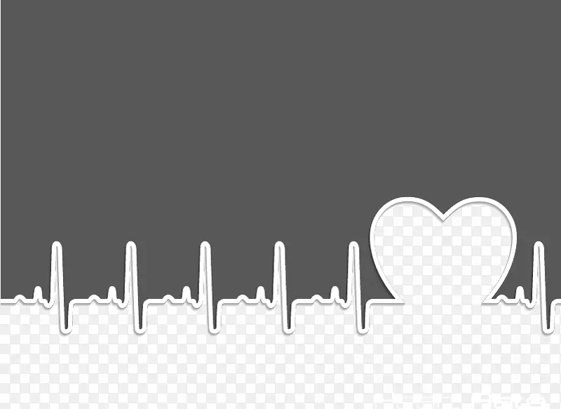 心电药物心率-心形心率，心电图，医学元素