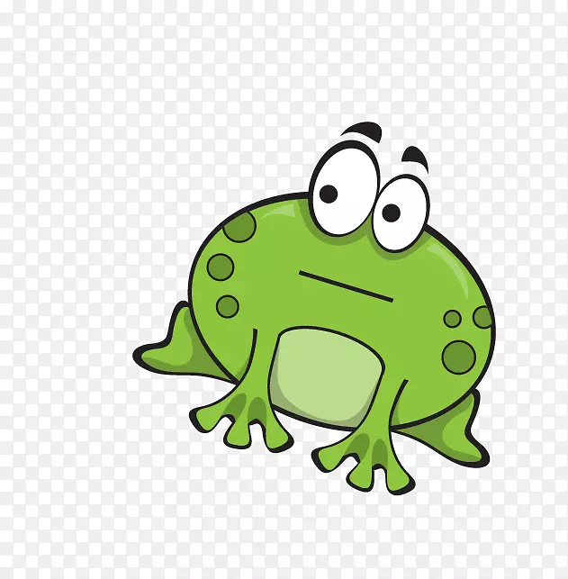 蟾蜍真蛙剪贴画-卡通青蛙