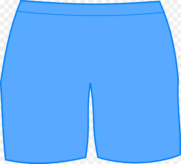游泳短裤，蓝色泳裤-短裤，PNG透明图片