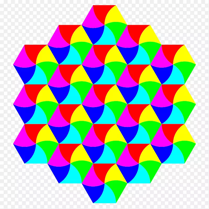 镶嵌六角形镶嵌三角形剪贴画.旋转图像