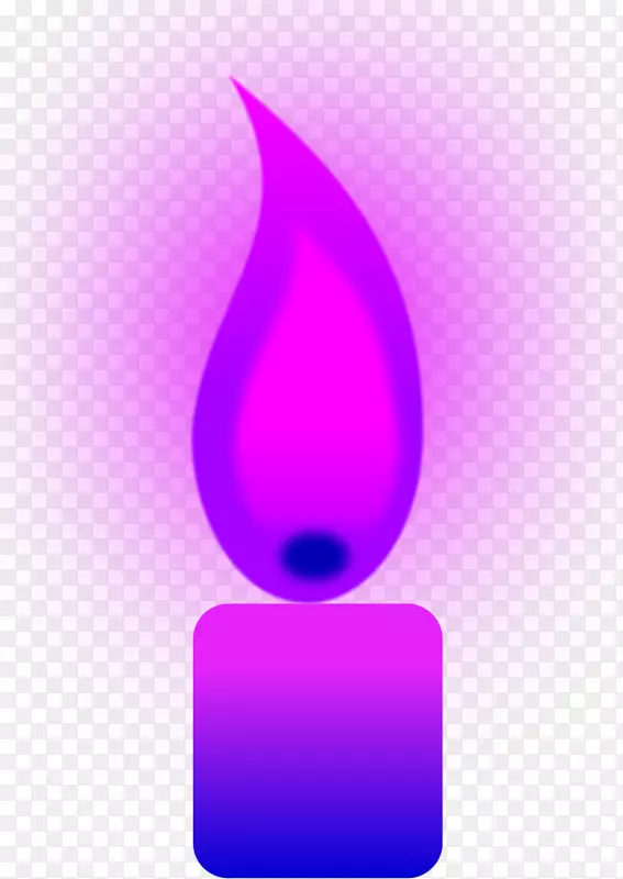 紫色圆形字体-蜡烛火焰剪贴器