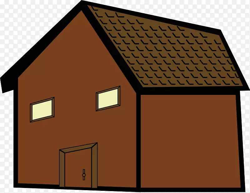 免费内容剪贴画-棕色房屋剪贴画