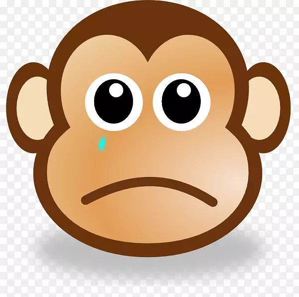 猴子悲伤剪贴画-在线人物剪贴画