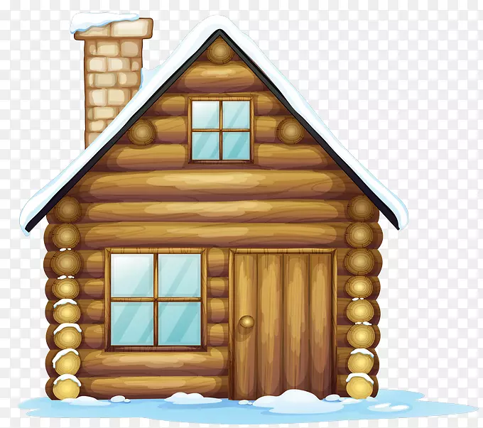 圣诞老人姜饼屋圣诞剪贴画棕色房屋剪贴画