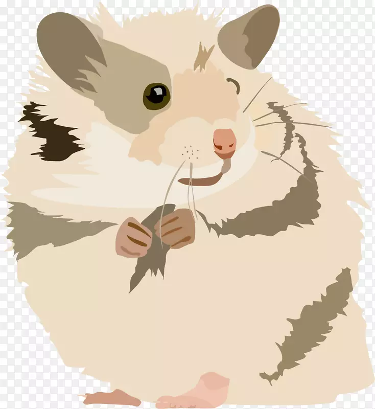 金黄地鼠沙鼠啮齿动物-可爱的剪贴画部分沙土鼠