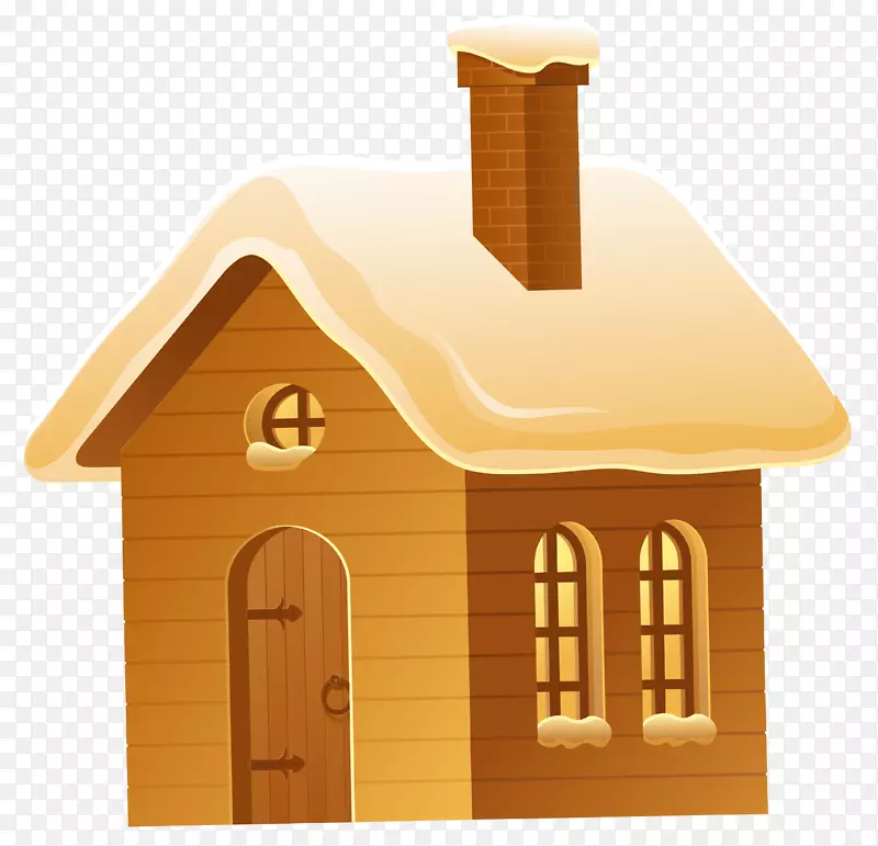 房屋剪贴画-棕色房屋剪贴画
