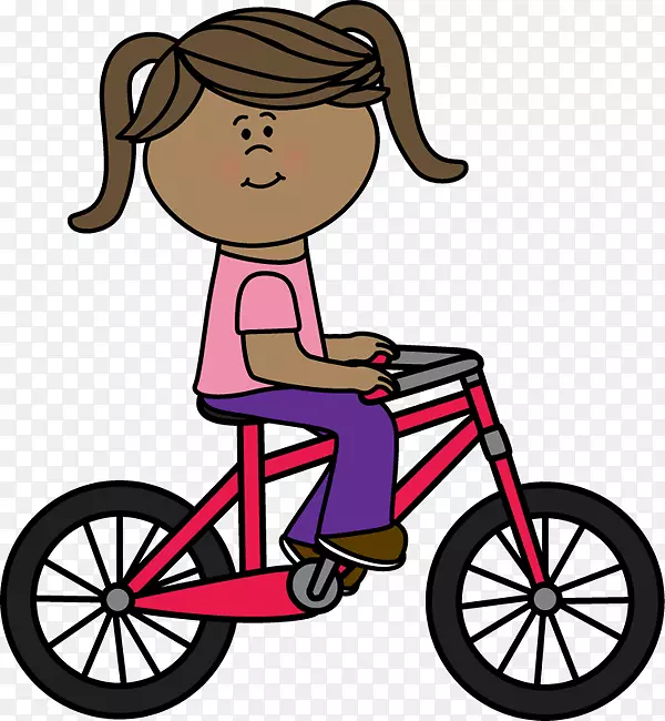 剪贴画：运输自行车马术剪贴画-粉红色自行车剪贴画