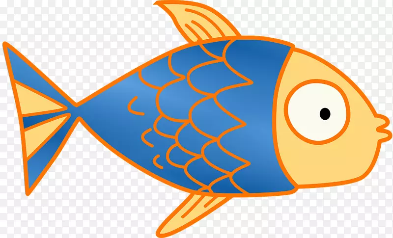 海鲜鱼夹艺术-可爱的三文鱼剪贴画