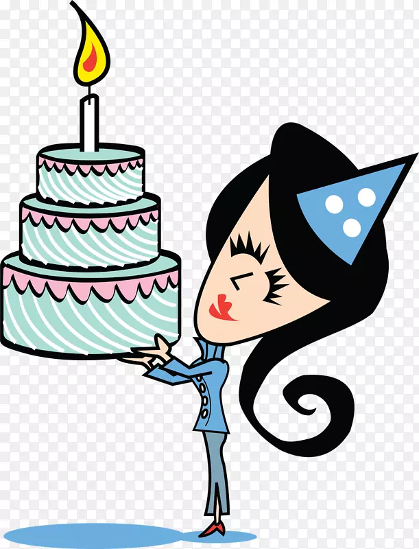 生日蛋糕剪贴画-女孩的生日照片