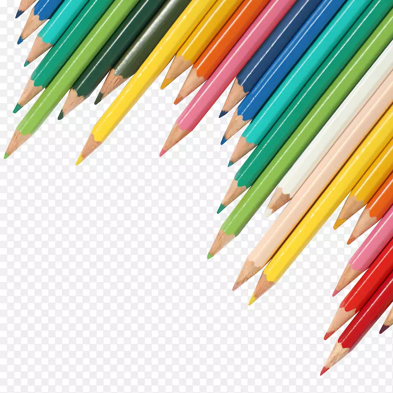 彩色铅笔剪贴画-书籍横幅剪贴画