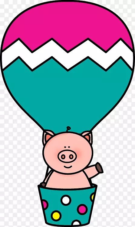猪热气球夹艺术.空气夹子