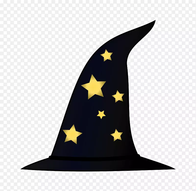 魔术师帽子剪贴画-扫帚夹上的女巫