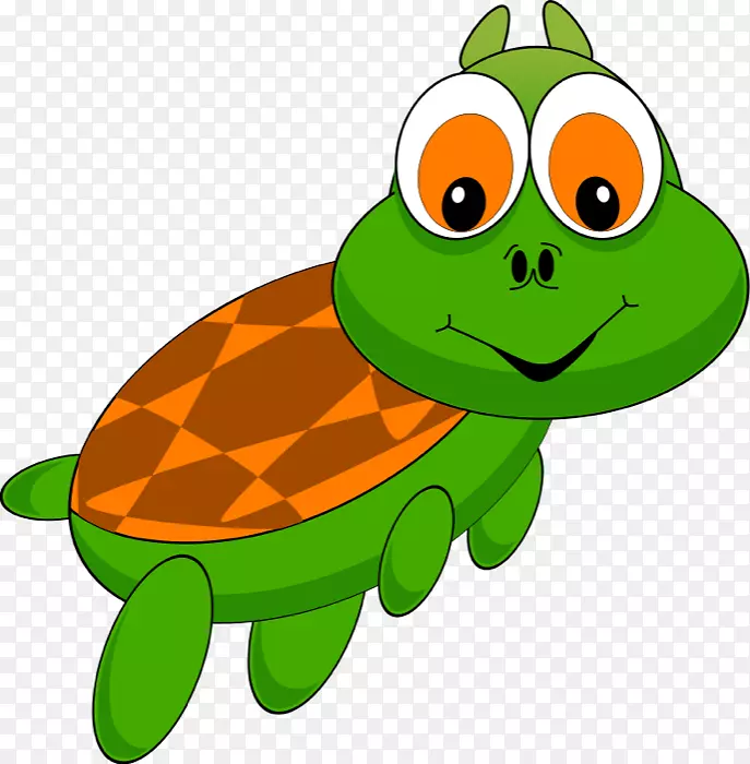 绿海龟动画剪辑艺术-绿海龟剪贴画