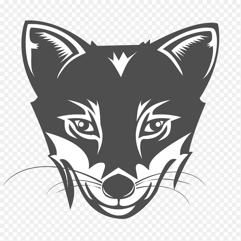 狐狸标志插图-个性狐狸头
