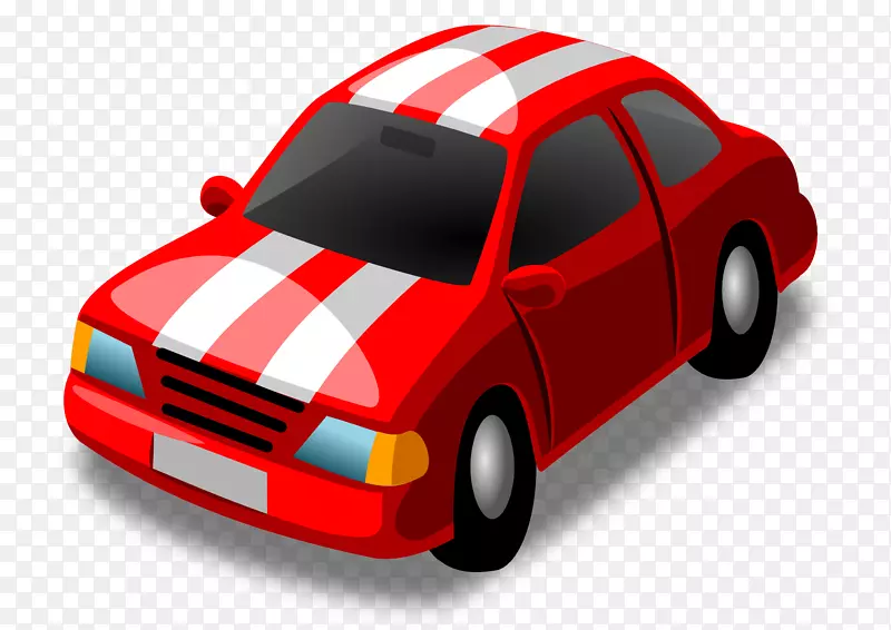 汽车模型玩具剪贴画.红色汽车剪贴件